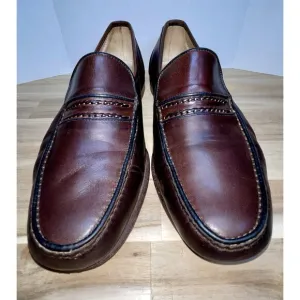 Vintage Bruno Magli Lido Brown Leather Loafers Size 8.5 N