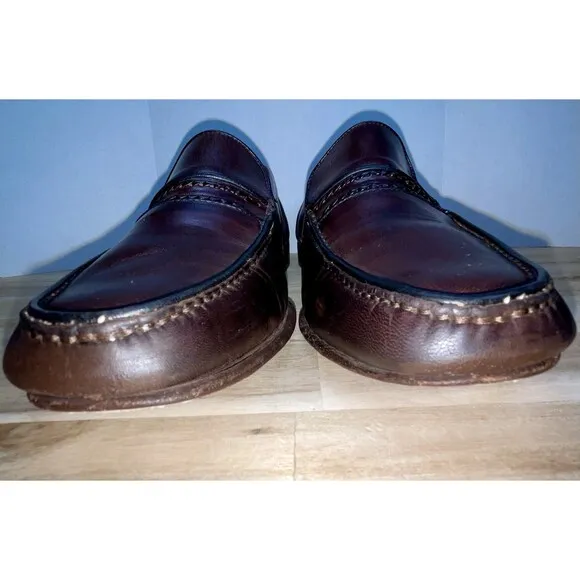 Vintage Bruno Magli Lido Brown Leather Loafers Size 8.5 N