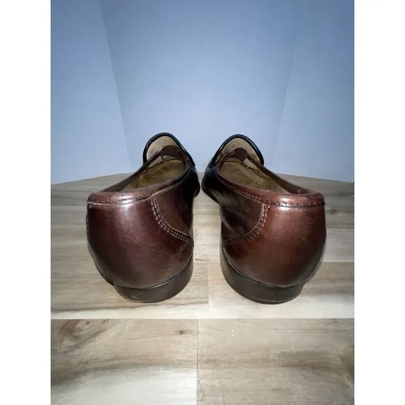 Vintage Bruno Magli Lido Brown Leather Loafers Size 8.5 N