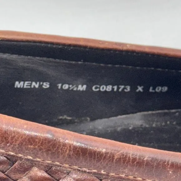 VINTAGE Cole Haan Brown Basket Weave Leather Dress Loafers Men's Size 10.5 EUC