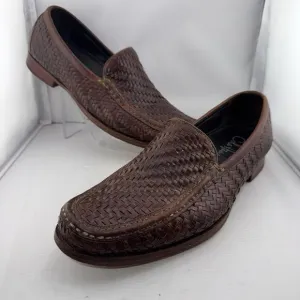 VINTAGE Cole Haan Brown Basket Weave Leather Dress Loafers Men's Size 10.5 EUC