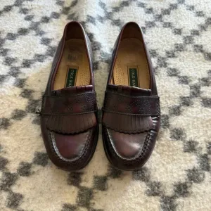 Vintage Cole Haan Kiltie Loafers Men’s 8.5 D Burgundy Leather Old Money Style
