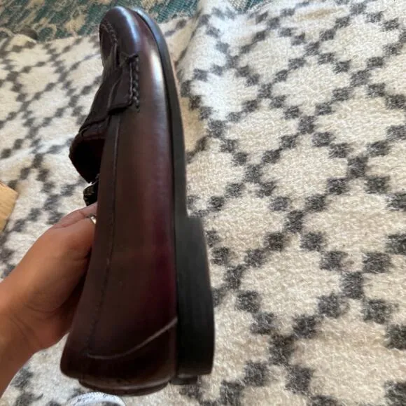 Vintage Cole Haan Kiltie Loafers Men’s 8.5 D Burgundy Leather Old Money Style
