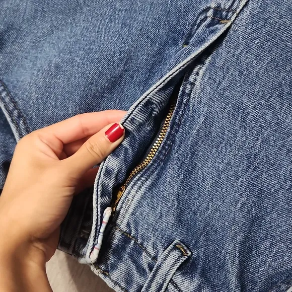 Vintage Lee Elastic Waist High Rise Tapered Leg Baggy Relaxed &quot;Mom&quot; Jeans