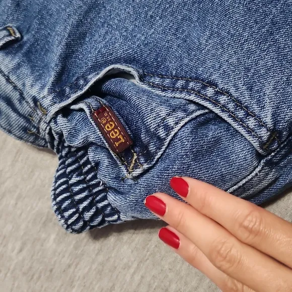 Vintage Lee Elastic Waist High Rise Tapered Leg Baggy Relaxed &quot;Mom&quot; Jeans