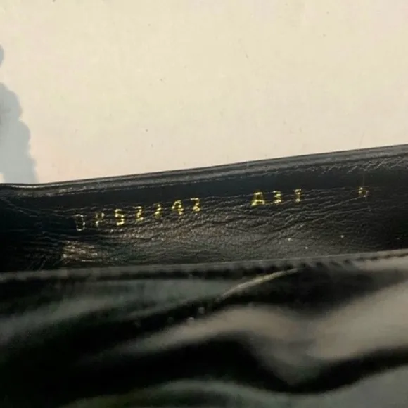Vintage Salvatore Ferragamo Classic Black Tasseled Heeled Loafers