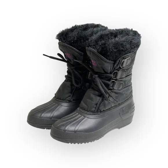 Vintage: Sorel x Kaufman ★ Canada Nylon Snow Waterproof Duck Boots ★ Black ★ 6M