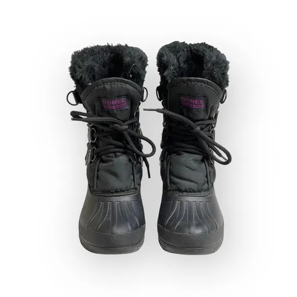 Vintage: Sorel x Kaufman ★ Canada Nylon Snow Waterproof Duck Boots ★ Black ★ 6M