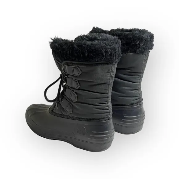 Vintage: Sorel x Kaufman ★ Canada Nylon Snow Waterproof Duck Boots ★ Black ★ 6M