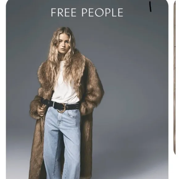 Vintage Women’s Brown Tan Beige Fur Collar Pea Coat