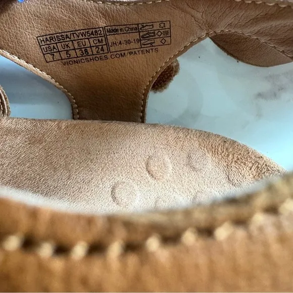 Vionic Harissa Tan Strappy Orthopedic Sandals