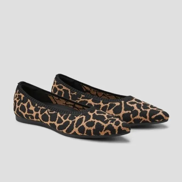 Vivaia Animal Print Pointed-Toe Ballet Flats