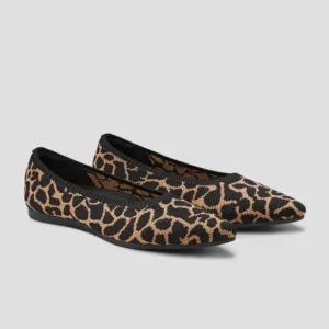 Vivaia Animal Print Pointed-Toe Ballet Flats