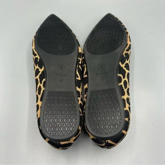 Vivaia Animal Print Pointed-Toe Ballet Flats