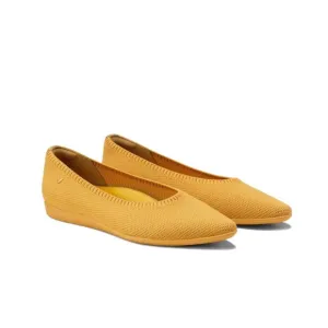 Vivaia | Aria Walker Lightweight Pointed-Ballet Flats in Ginger Yellow