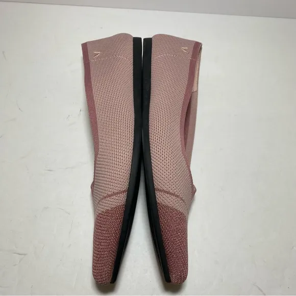 VIVAIA Women’s Slip on Ballet Pointed-Toe Pink Glitter Flats Size 38.5