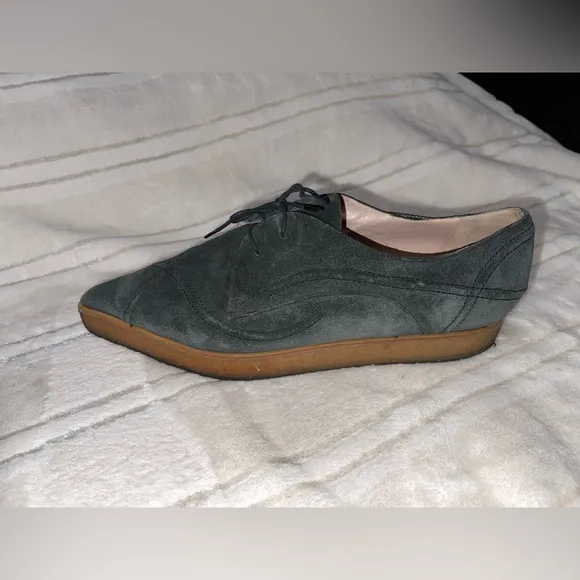 Vivienne Westwood Gray Quilted Loafers with Pointed Toe EUC