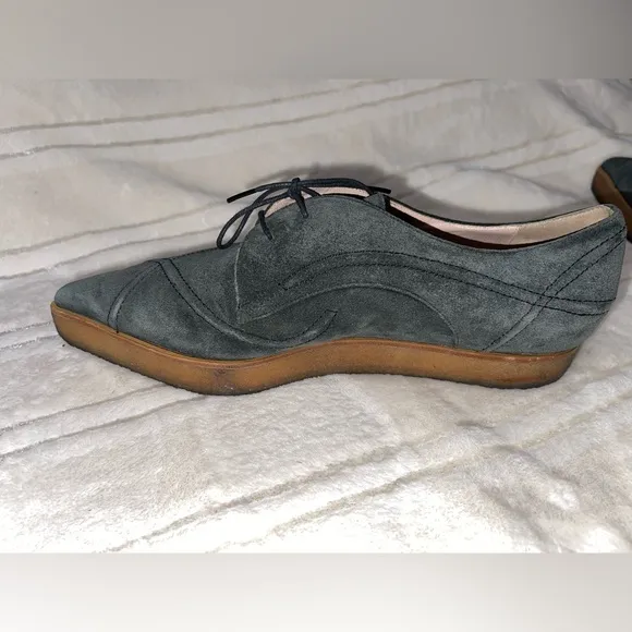 Vivienne Westwood Gray Quilted Loafers with Pointed Toe EUC