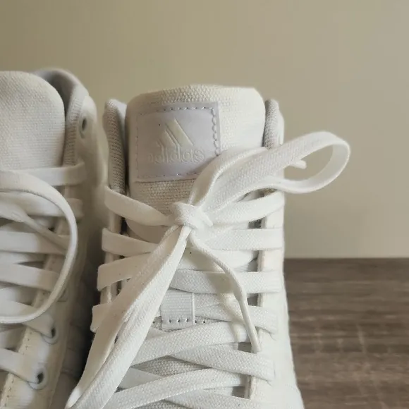 White High-Top Platform Sneakers