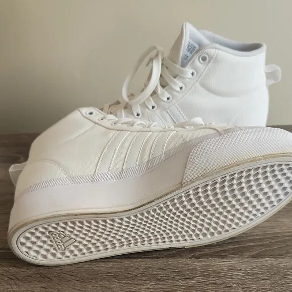 White High-Top Platform Sneakers