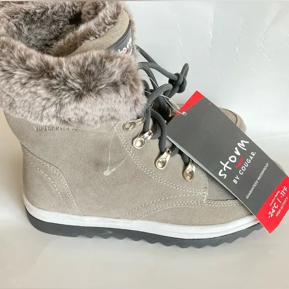 Winter boots water proof alpine snow boots Faux fur inside Storm Cougar boots