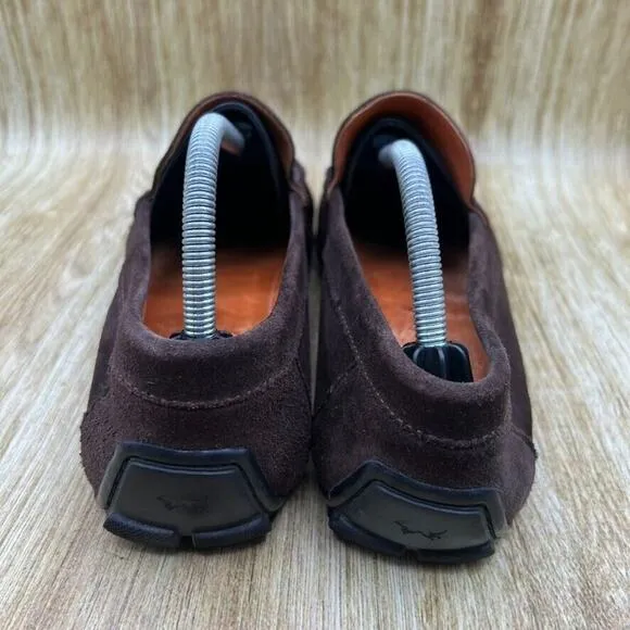 Wolf and Shepherd Slip On Loafers Men's Size 8.5 D‎ Brown Suede Dress Shoes