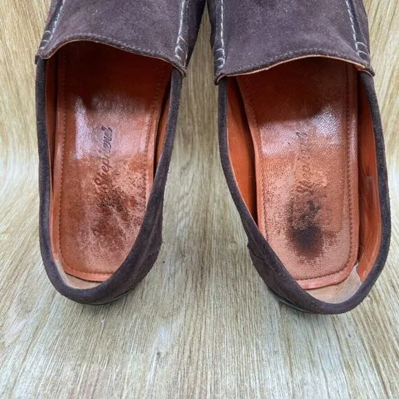 Wolf and Shepherd Slip On Loafers Men's Size 8.5 D‎ Brown Suede Dress Shoes