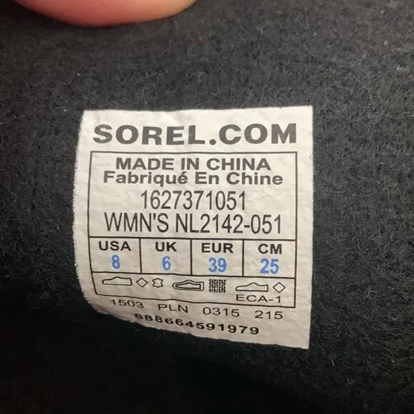 Women’s Sorel Joan of Arctic Knit Gray &amp; Hot Pink Waterproof Snow Rain Boots - 8
