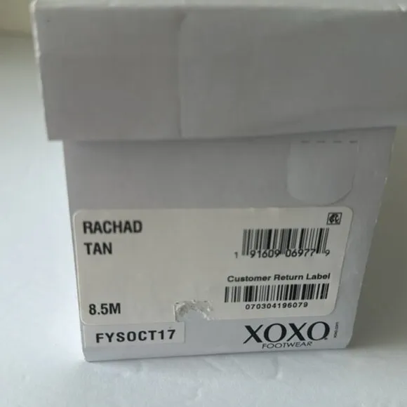 XOXO Sandals Rachad Perforated Tan Flats Size 8.5 New in Box