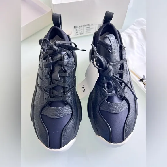 Y-3 Black and White Chunky Sneakers