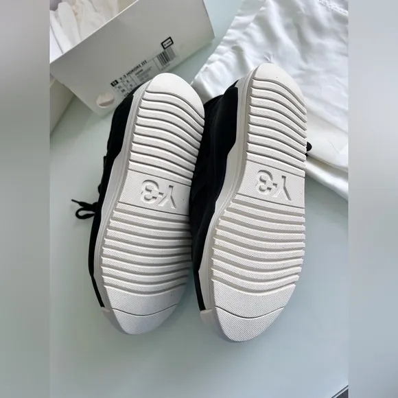 Y-3 Black and White Chunky Sneakers