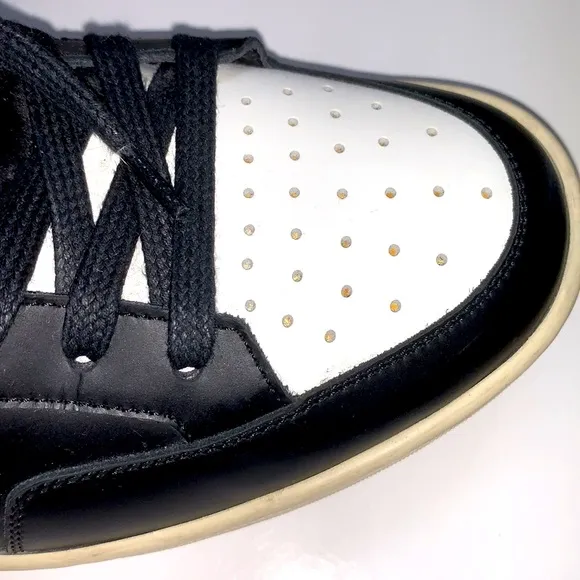Yves Saint Laurent Black and White High-Top Sneakers