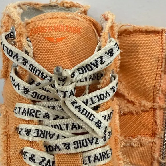 Zadig &amp; Voltaire Orange High-Top Sneakers