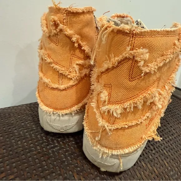 Zadig &amp; Voltaire Orange High-Top Sneakers