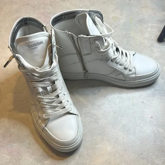 Zadig &amp; Voltaire White High-Top Sneakers