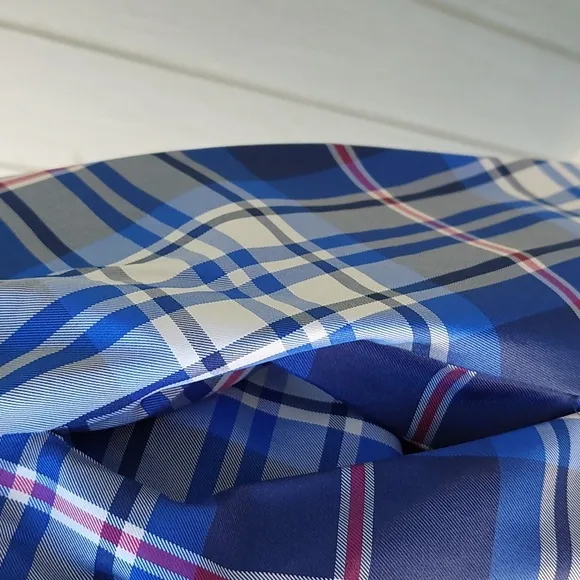 Zara Blue Plaid Button Down Dress Sz S