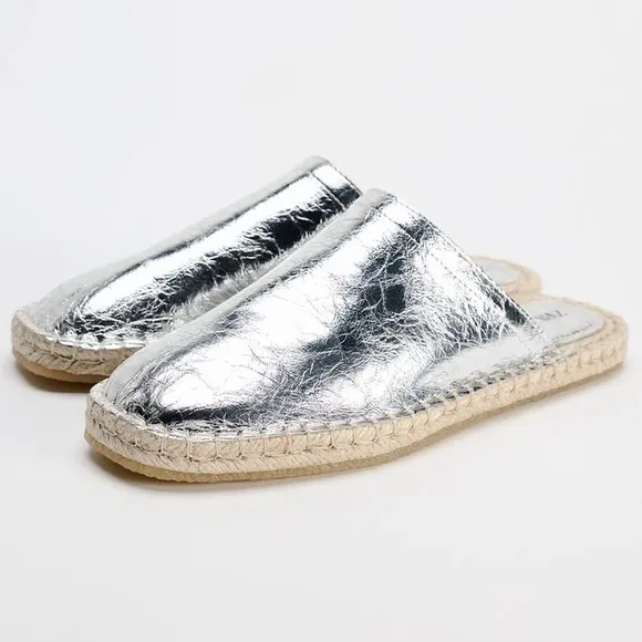 ZARA Leather Espadrilles