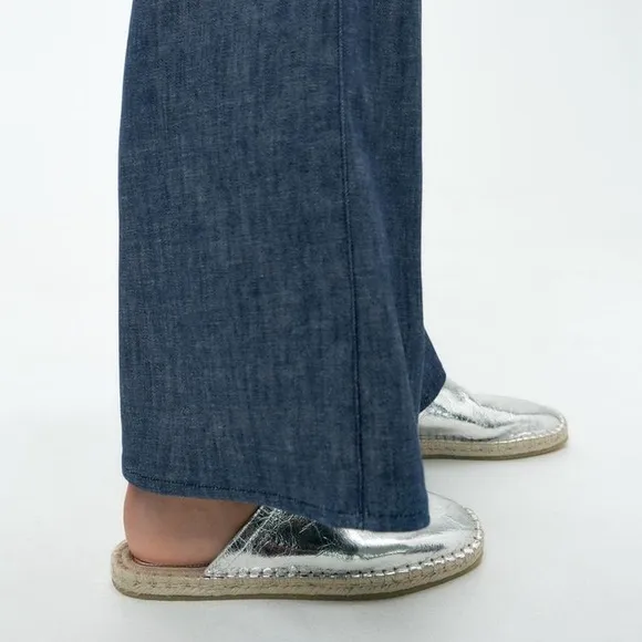 ZARA Leather Espadrilles