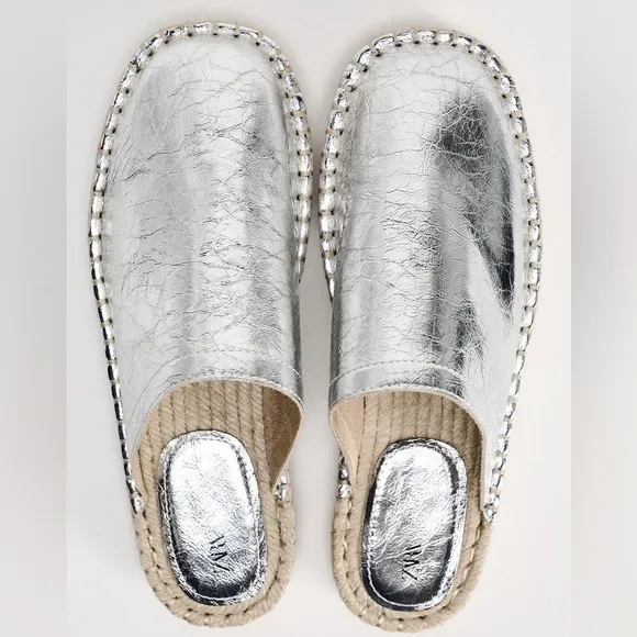 ZARA Leather Espadrilles