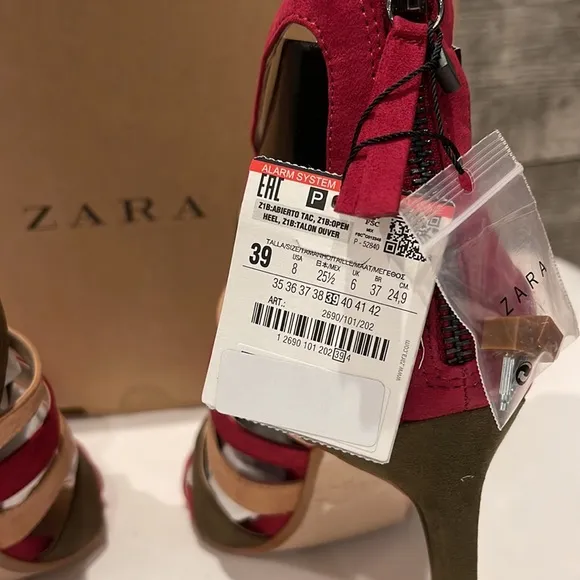 Zara NWT Colorful high heels Sexy Sandals